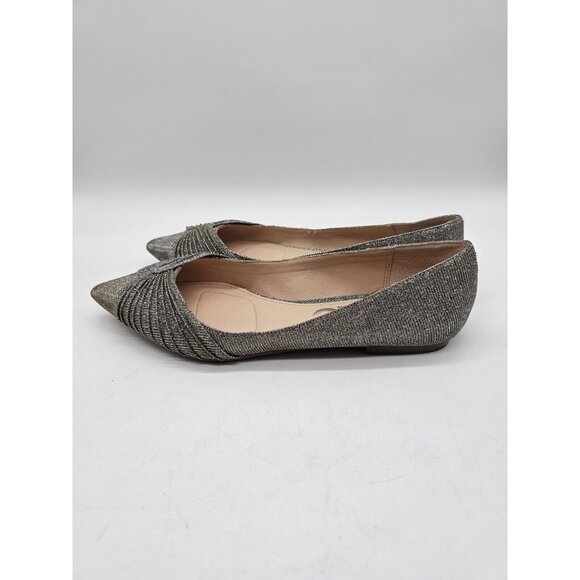 Nina Silver Gold Shimmer Pointed Toe Flats Dressy Glam Women's Size 9M - Picture 8 of 10